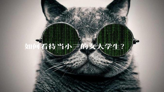 如何看待当小三的女大学生？