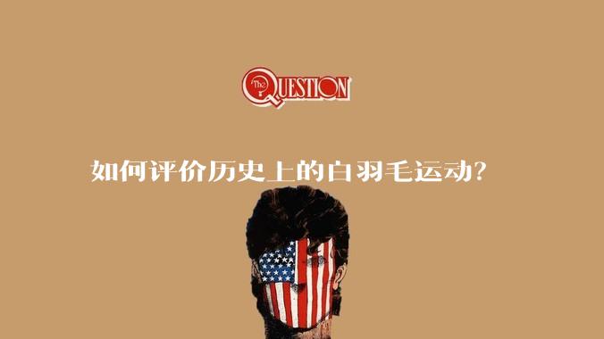 如何评价历史上的白羽毛运动？